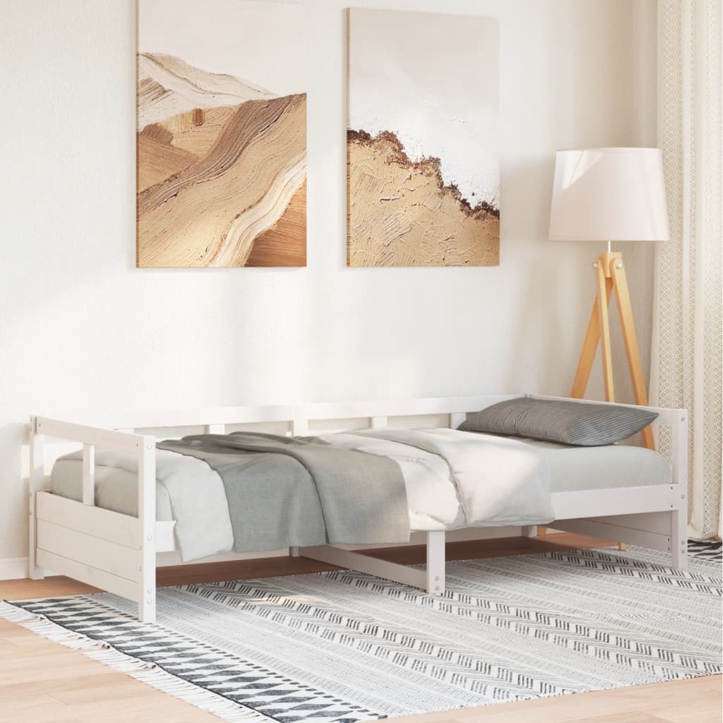 Daybed without Mattress White 80x200 cm Solid Wood Pine